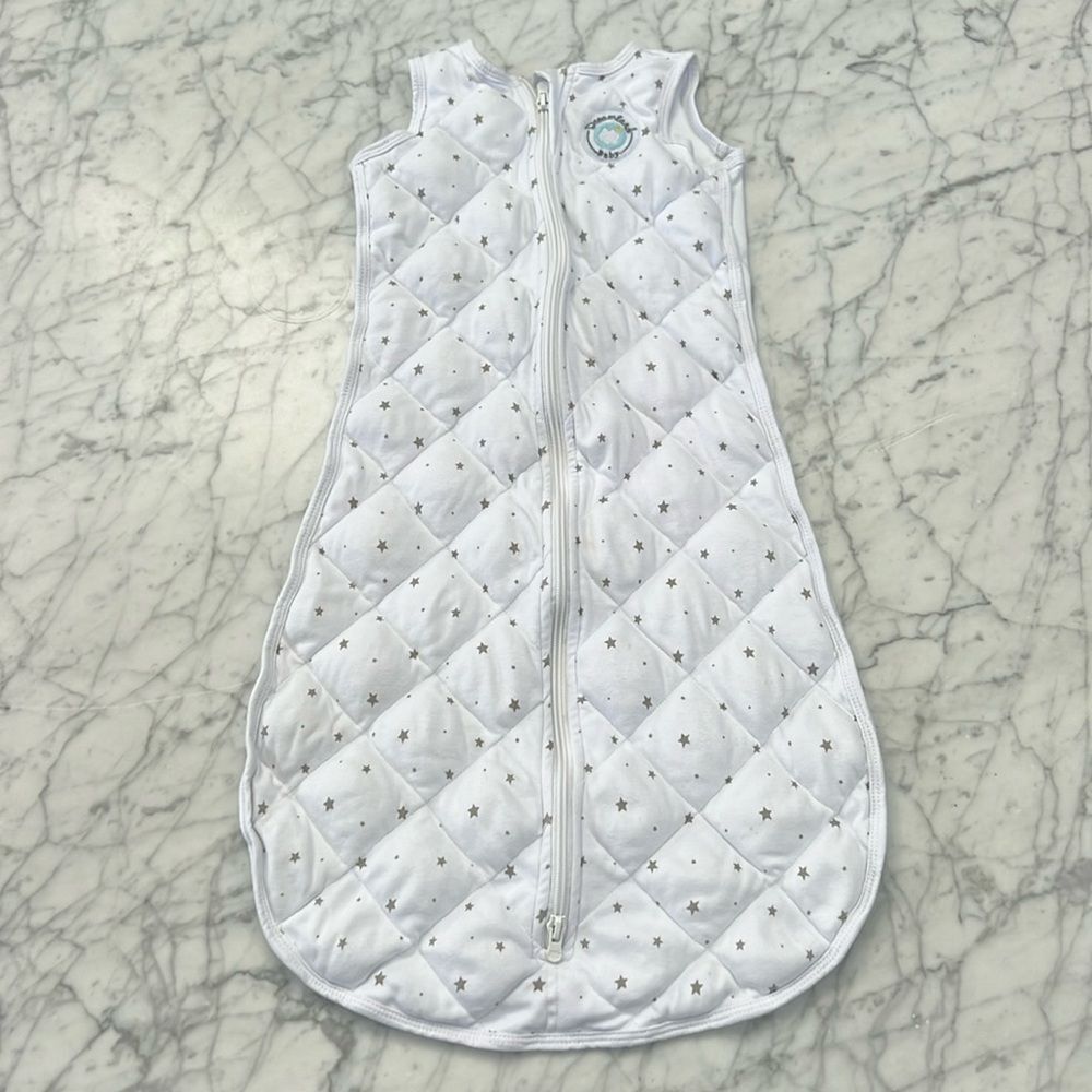 Dreamland Weighted Baby Sleep Sack Sz 6-12 Mo White